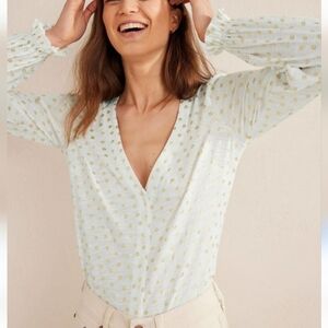 Boden Button Front Top